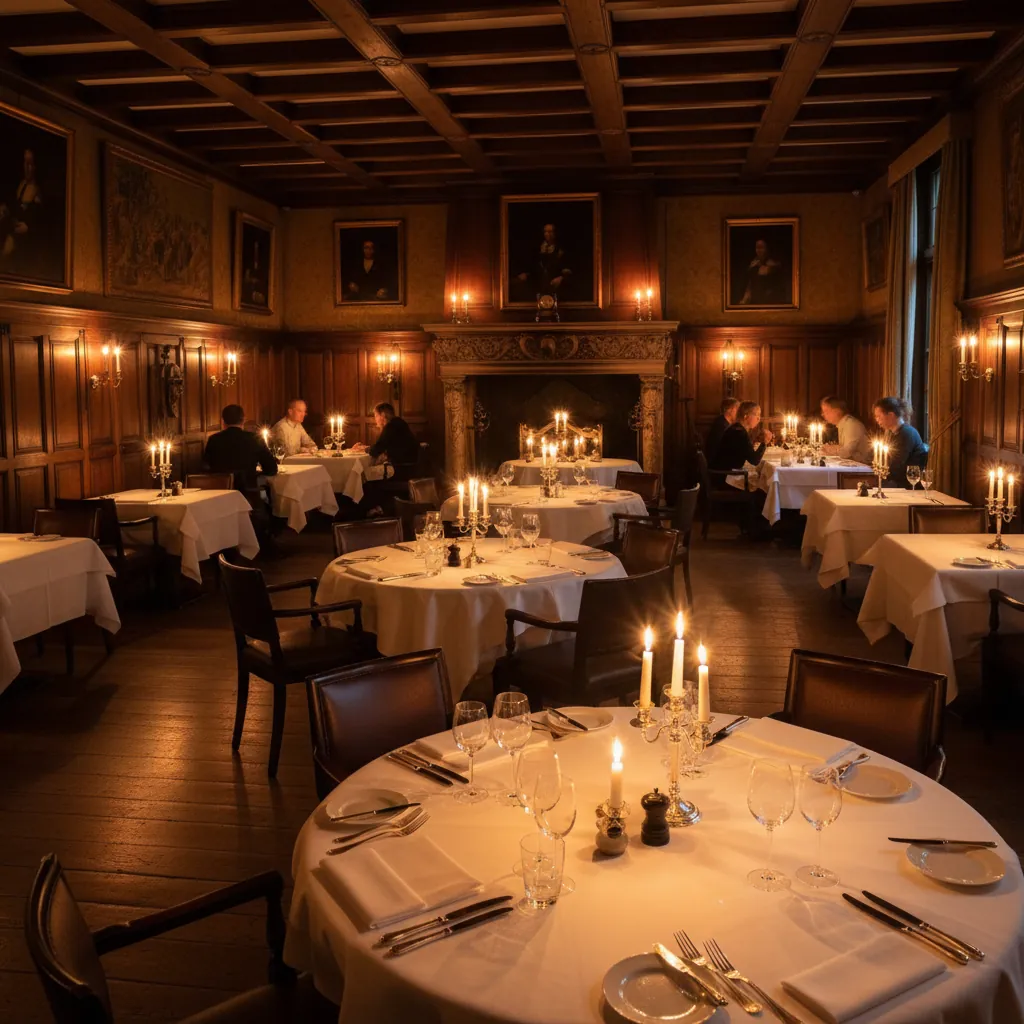 Sfeervol interieur van restaurant Van Rossum