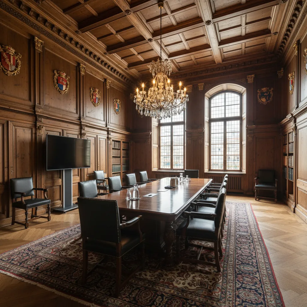 Historische vergaderruimte in Van Rossum
